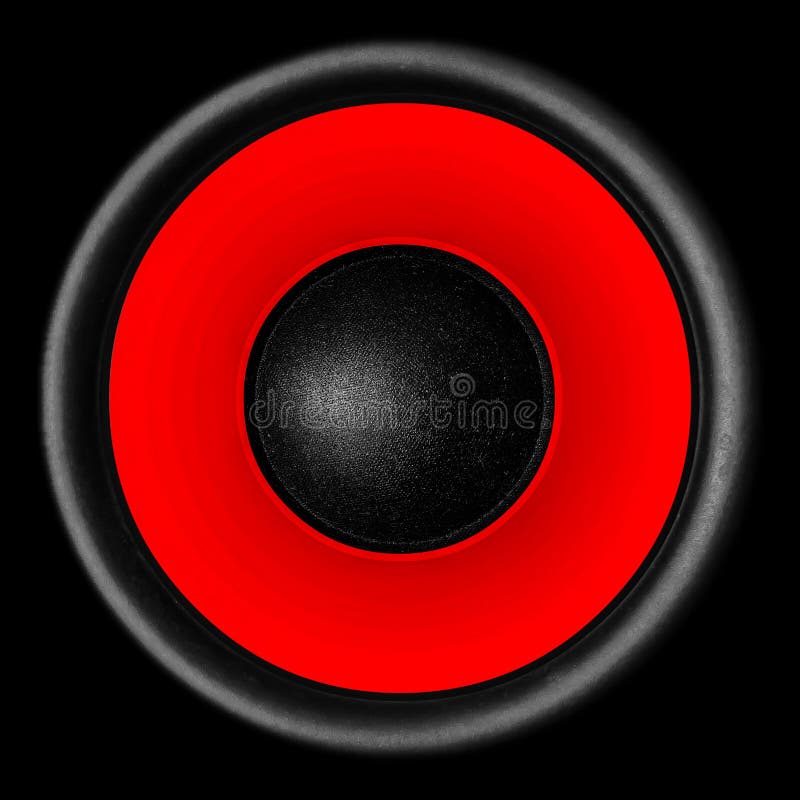 Loud Black And Red Speaker Isolated Stock Image Image of isolated, dark 18490107