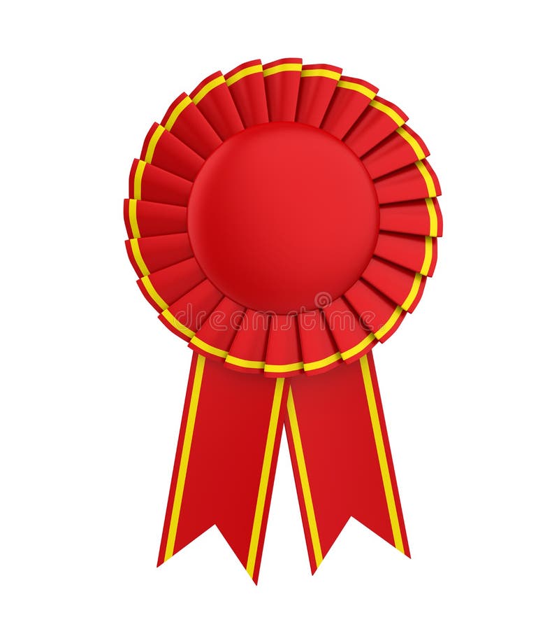 Red Award Ribbon stock illustration. Illustration of quality