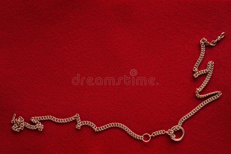 Red Background with Golden Chain Stock Image Image of concepts, empty