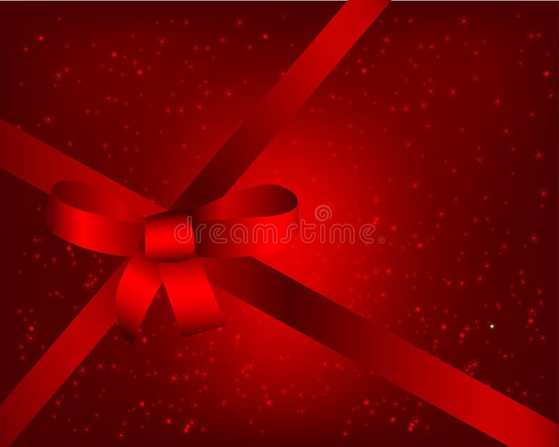 Red background with ribbon stock image