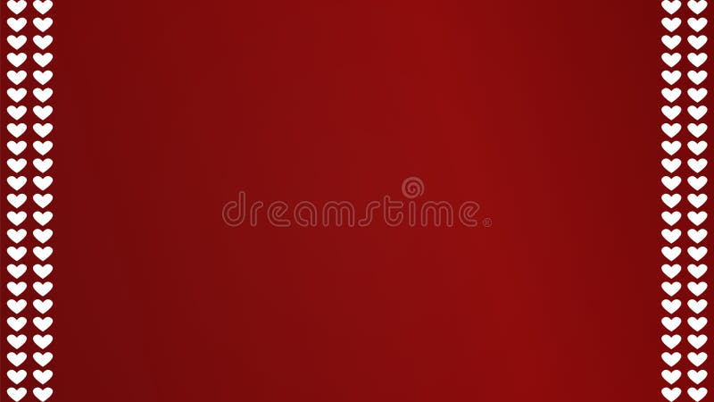 Red background with white hearts vector illustration