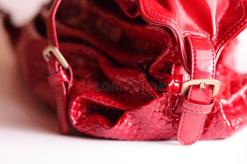 Red bag stock photo. Image of macro, unite, fastener, glamour - 6287242