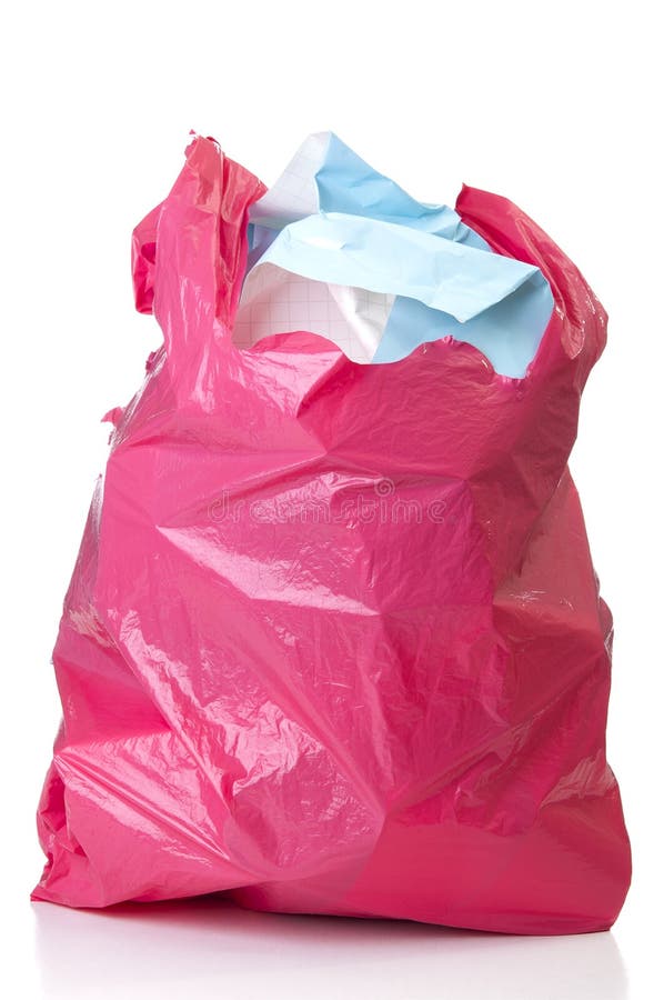 Red Garbage Bags stock image. Image of container, environment - 17223465