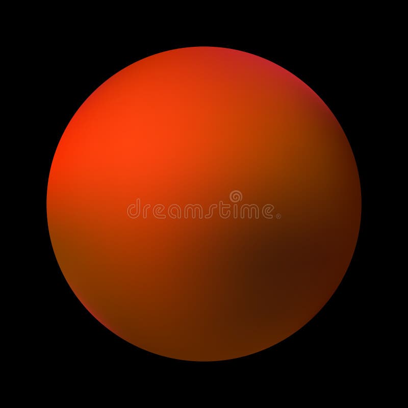 Red Ball on Black Background Stock Illustration - Illustration of ball