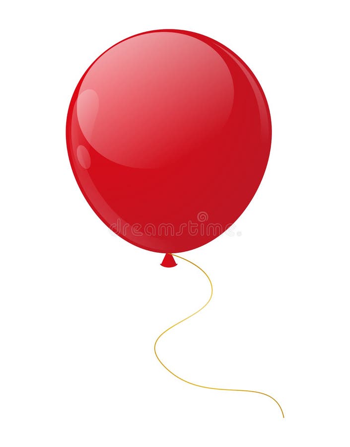 Vector red balloon ribbon stock vector. Illustration of celebrate - 32349572