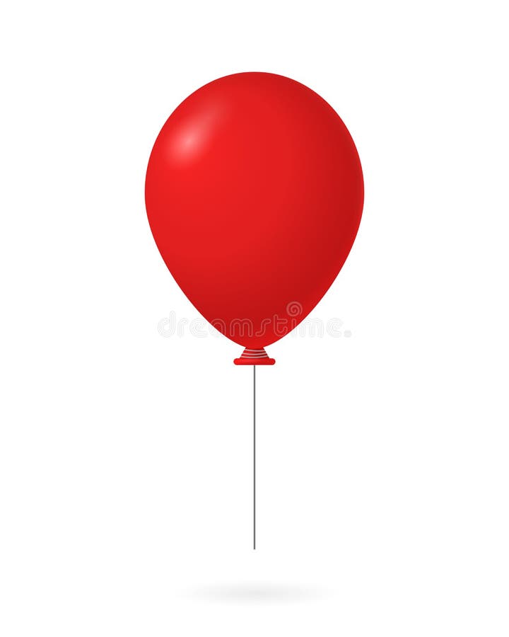 Single Red Balloon String Stock Illustrations – 399 Single Red