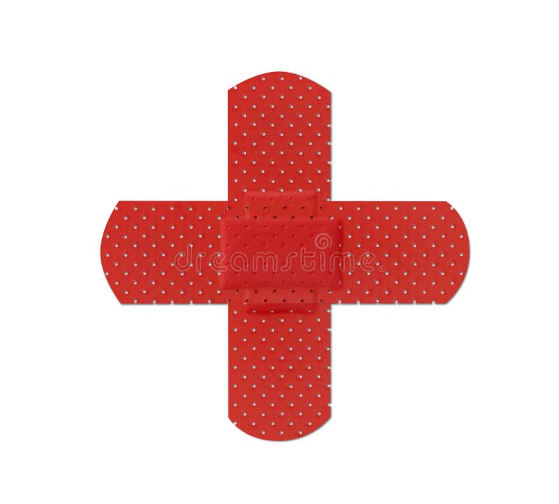 Red band aid stock image. Image of medicine, emergency 203233531