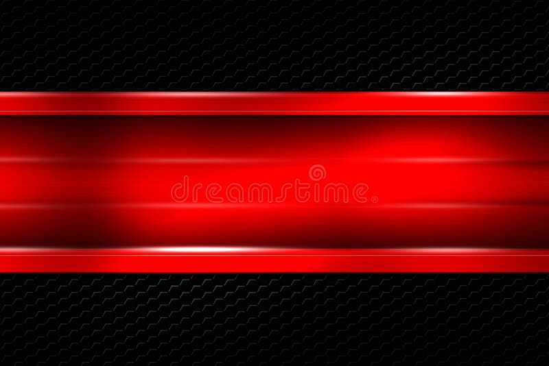 Red Banner on Black Carbon Fiber Hexagon. Stock Illustration - Illustration  of shape, plate: 88762101