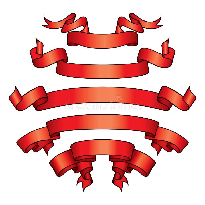 Red banners stock vector. Illustration of celebration 3064774