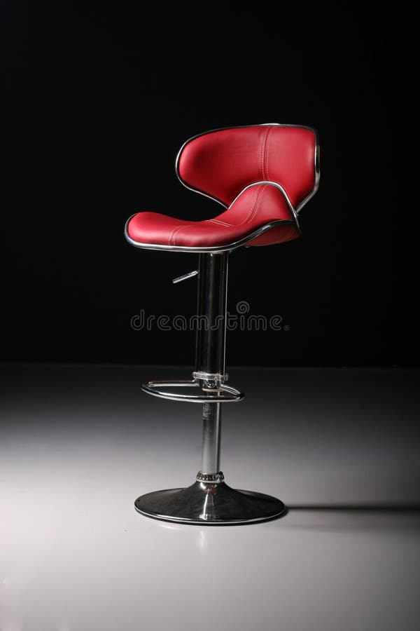 Red bar chair stock image. Image of travel, metal, detail 15115745