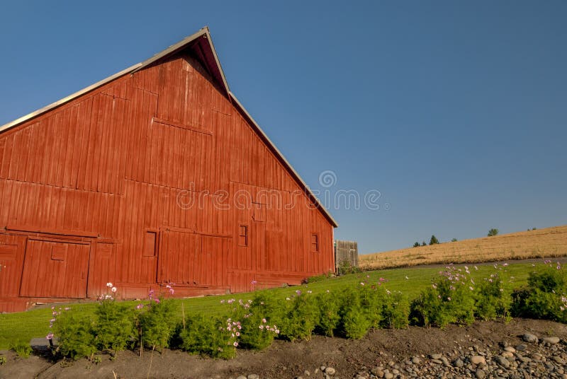 Red Barn in the Country Farm Stock Image Image of blue, grass 28559759