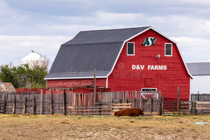 Red Barn and Farm in Canada Editorial Photography Image of farm, barn