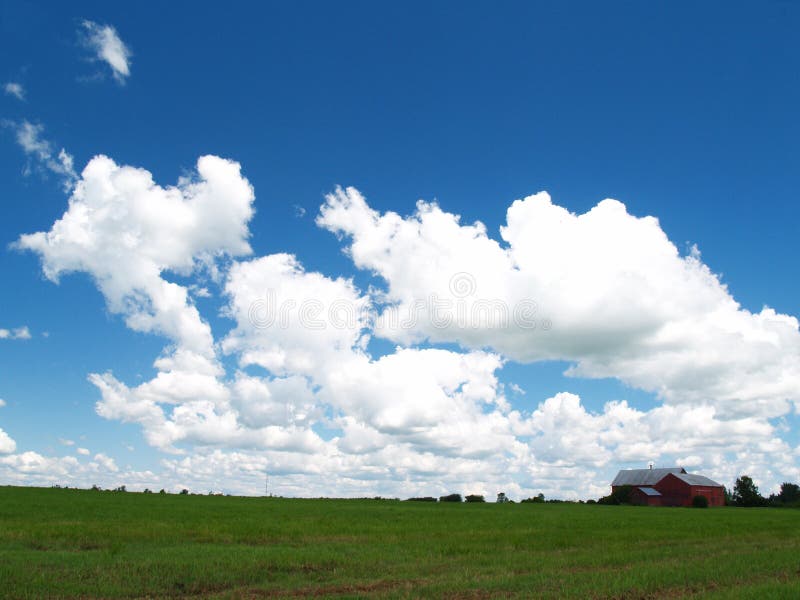 Red Barn, Fluffy clouds2
