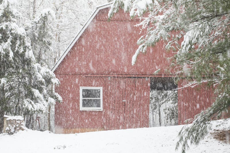 Open Door Barn in Snow