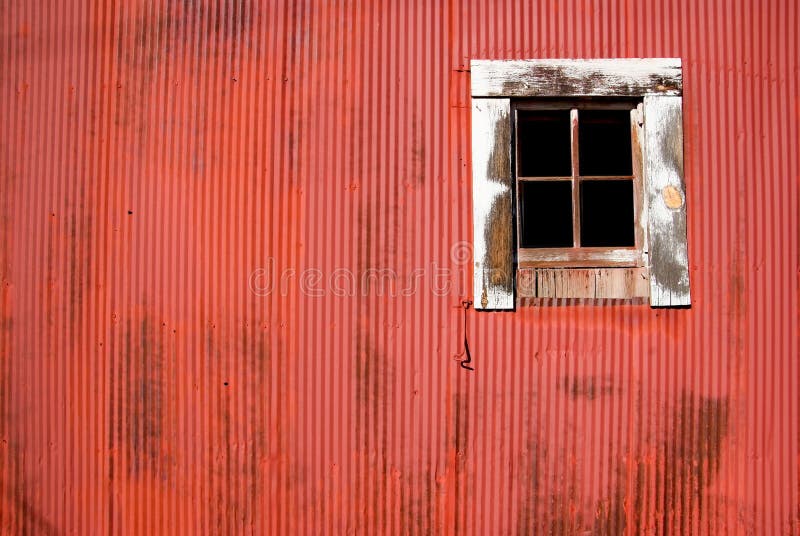 Red barn and window