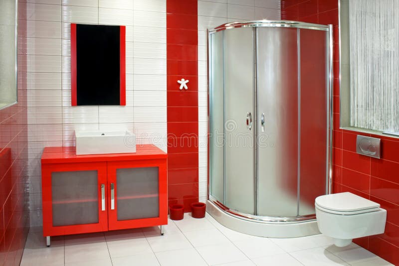 Red bathroom