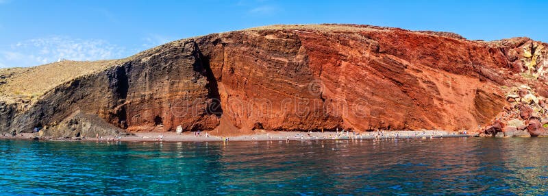 Red Beach Santorini fotografia stock libera da diritti