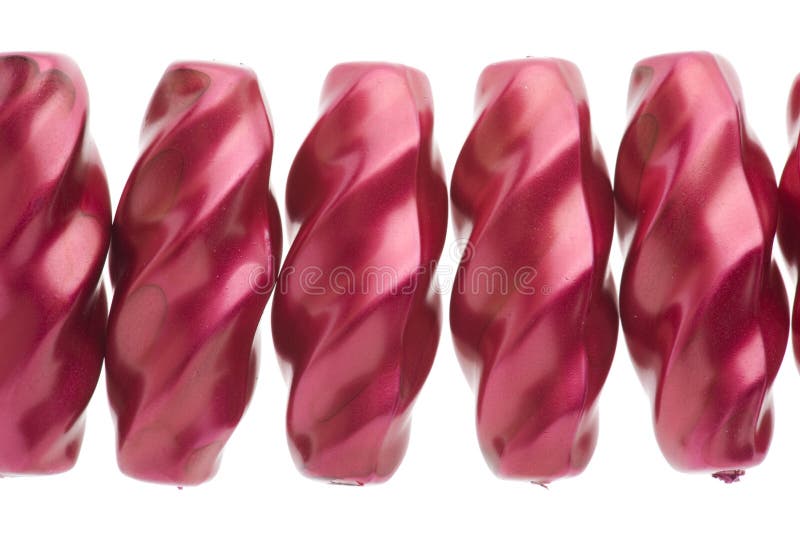 Red Decorative Beads for Embroidery Isolated Stock Image Image of