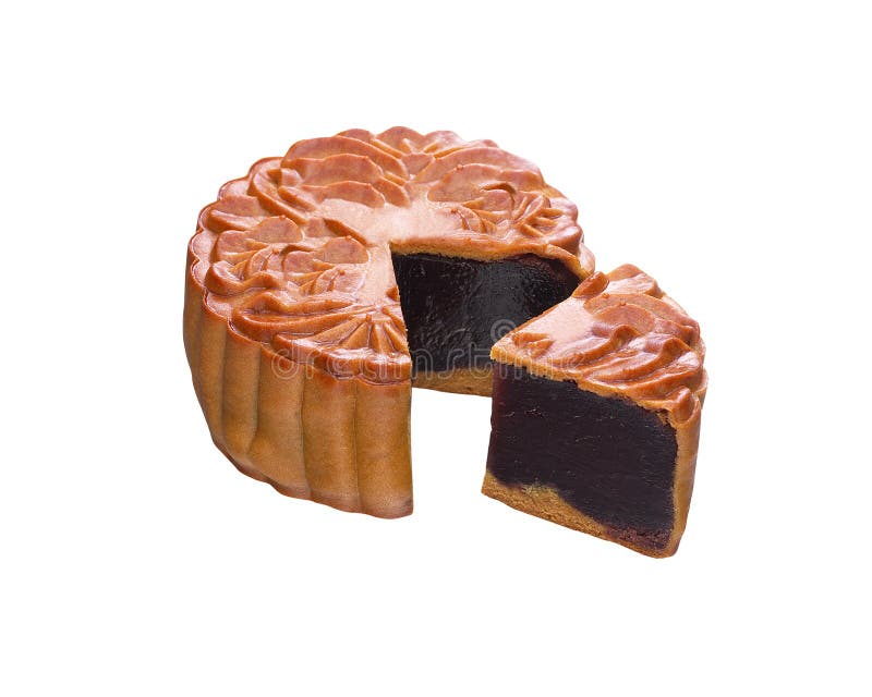 Red bean paste moon cake