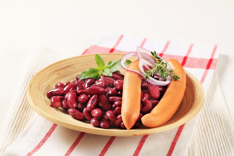 Red Beans with Vienna Sausages Stock Image Image of healthy, legume