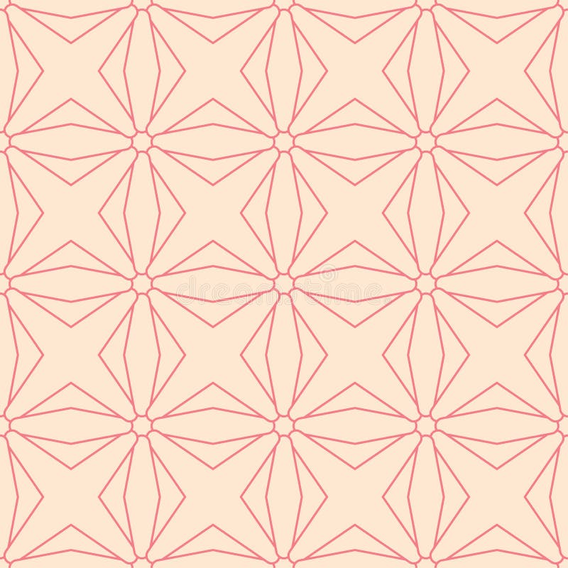 Red and Beige Geometric Print. Seamless Pattern Stock Vector