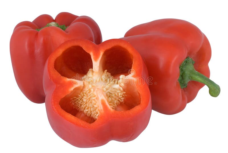 Red Bell Pepper or Capsicum Stock Image Image of close, paprica 3487805