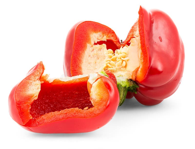 Red bell pepper. stock image. Image of chopped, appetizer 87949201