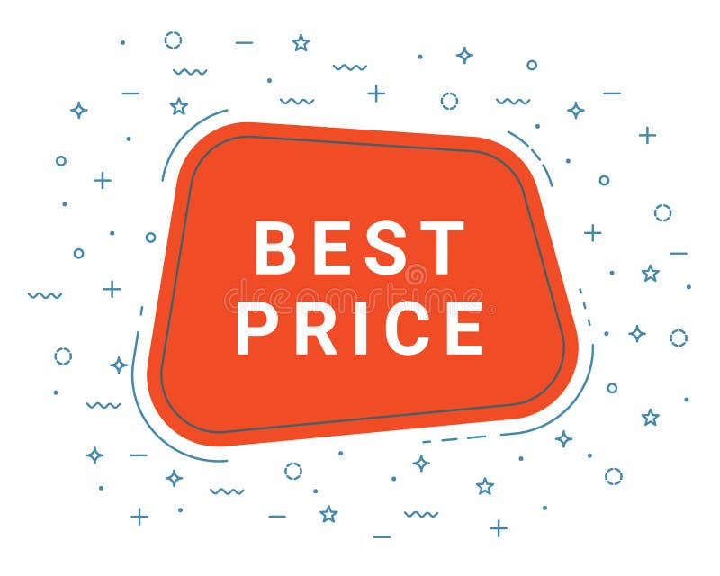 Red Best Price Speech Bubble. Loudspeaker. Illustrations For Promotion Marketing For Prints And Posters, Menu Design stock illustration