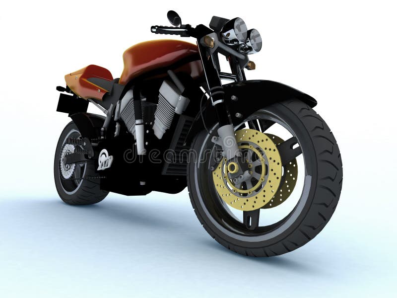 Red bike street fighter royalty free illustration