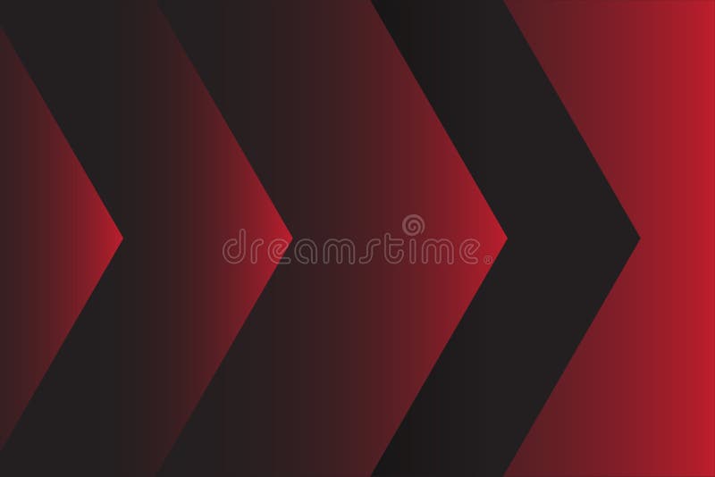 Red and black arrows, red light, background, black, techno stock illustration