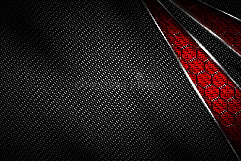 Red and Black Carbon Fiber and Chromium Frame. Stock Illustration -  Illustration of surface, backdrop: 146820239