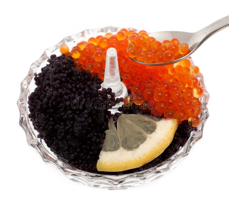 Red and black caviar