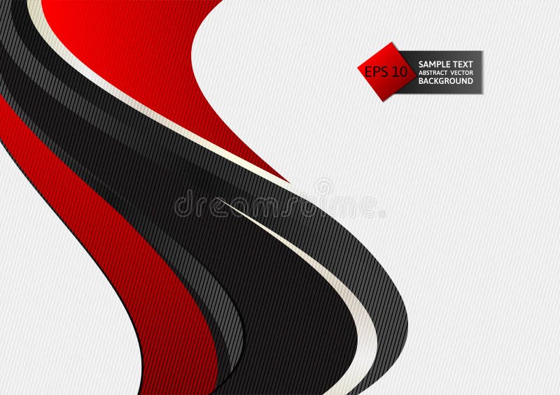 Red and black color wave abstract background Vector illustration vector illustration