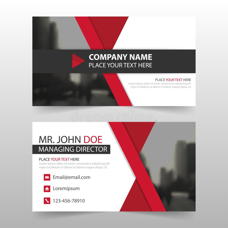 Red black corporate business card, name card template ,horizontal simple clean layout design template , Business banner card for vector illustration