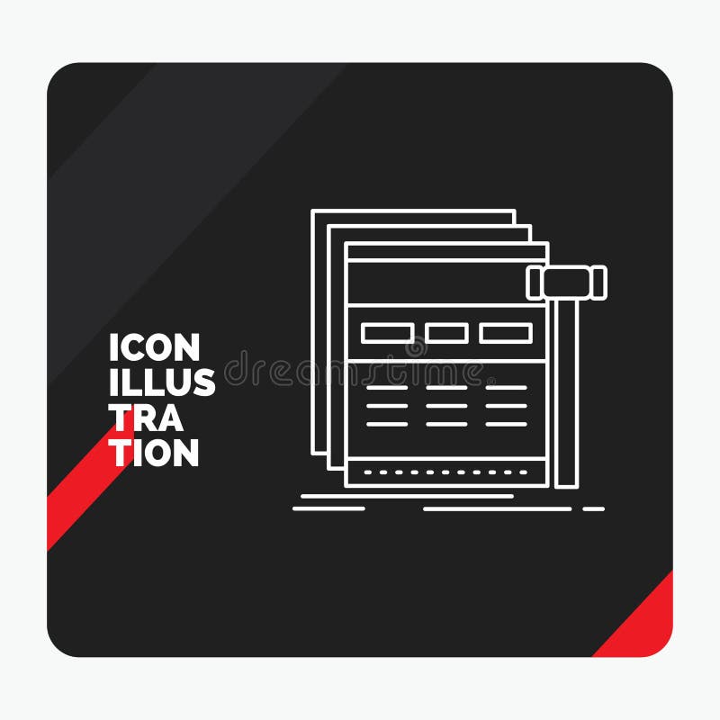 Red and Black Creative presentation Background for Internet, page, web, webpage, wireframe Line Icon royalty free illustration Red and Black Creative presentation Background for Internet, page, web, webpage, wireframe Line Icon royalty free illustration