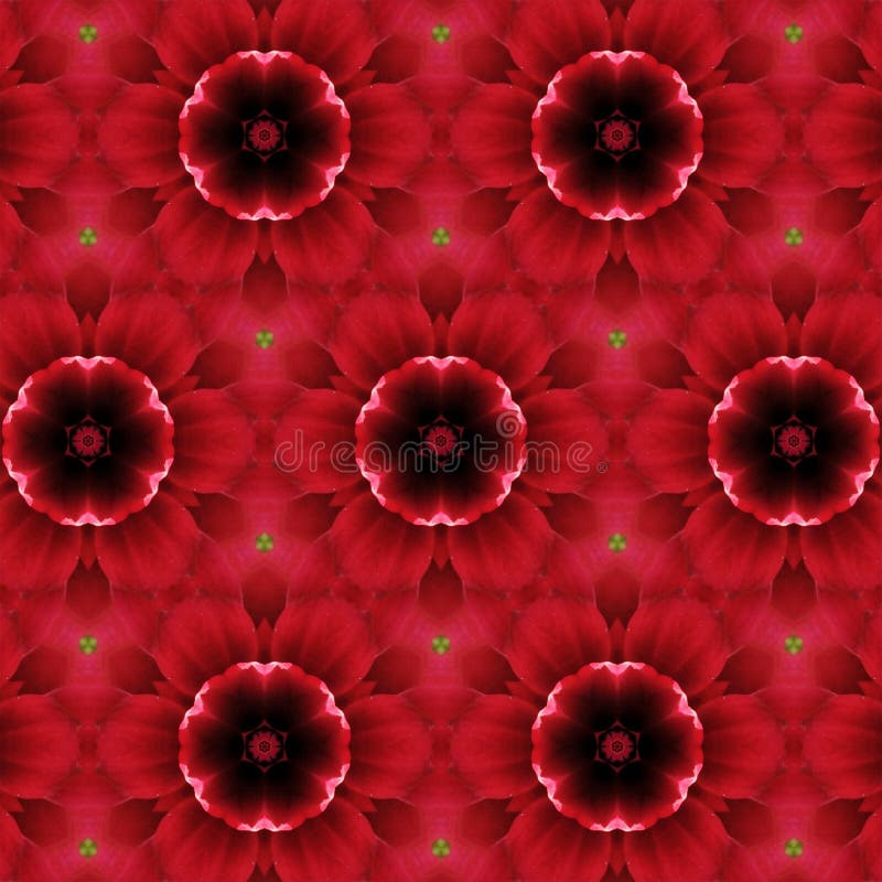 Red and Black Floral Pattern Design for Background Stock Illustration
