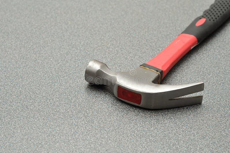 Red and black hammer stock photo. Image of service, black 79697492