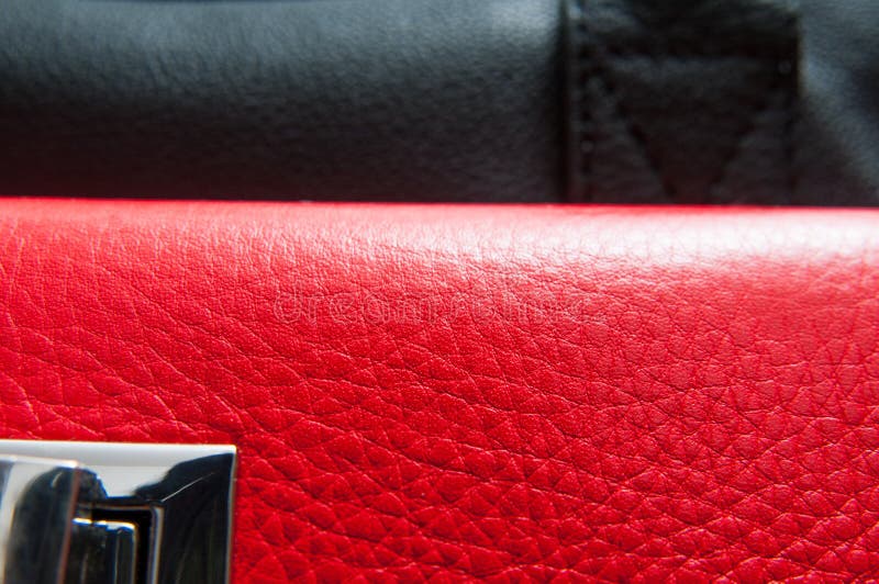 Red and black leather stock photo. Image of textured 64209528