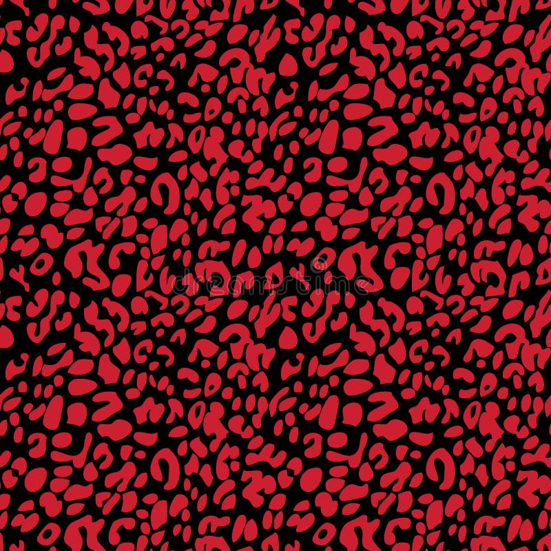 red and black leopard print