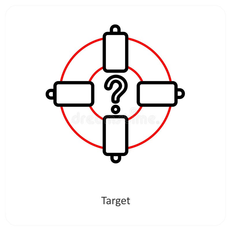 Target and goal icon concept vector illustration