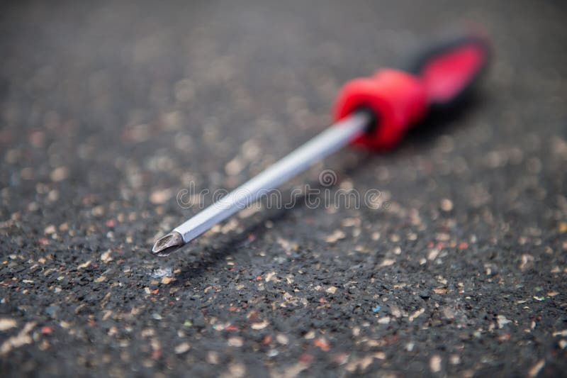 Black and Red Phillips Head Screwdriver Stock Image Image of black