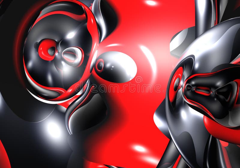 Red&black space (abstract)