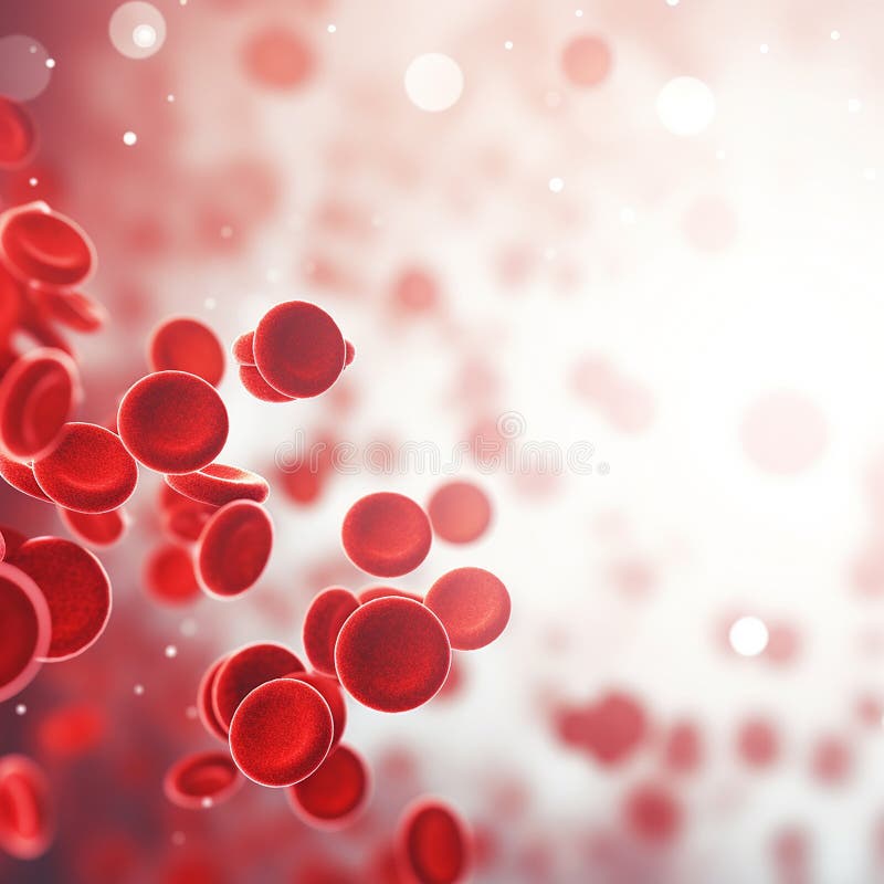 Red Blood Cells on Blurred Background with Copy Space Stock ...