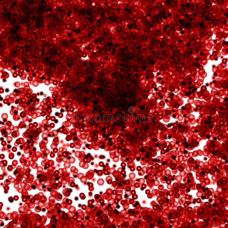 Red blood cells over white