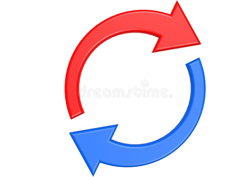 Red blue arrows royalty free illustration