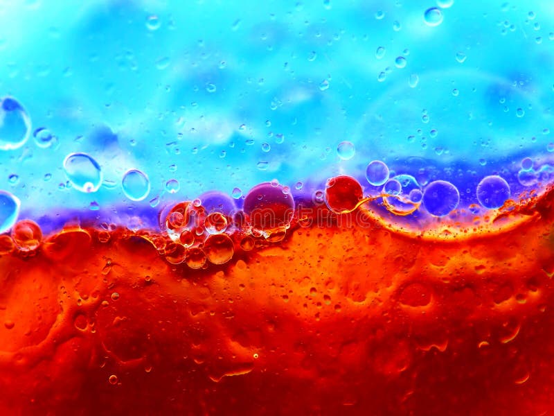 Red and blue bubbles