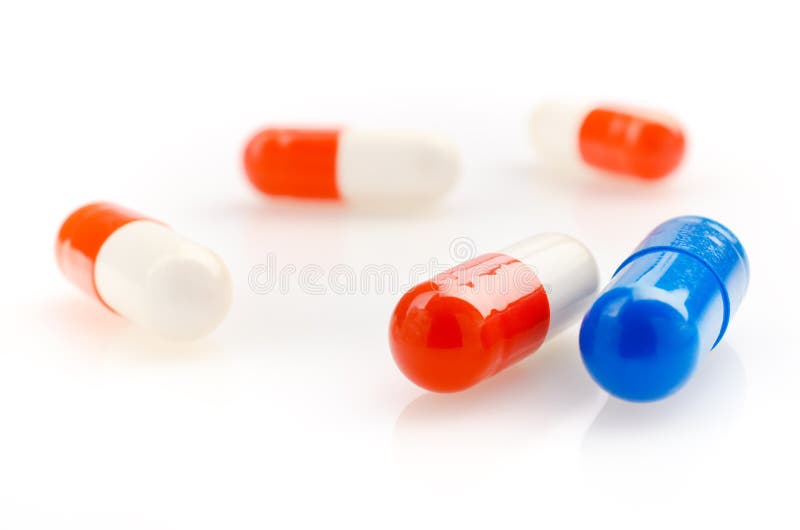 Red and Blue Capsules stock photo. Image of cure, pharmaceutical 82189450