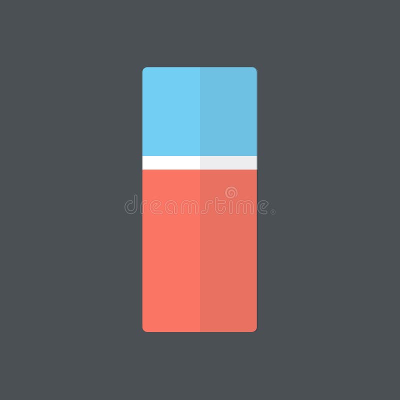 Red and Blue Eraser on White Background Stock Illustration