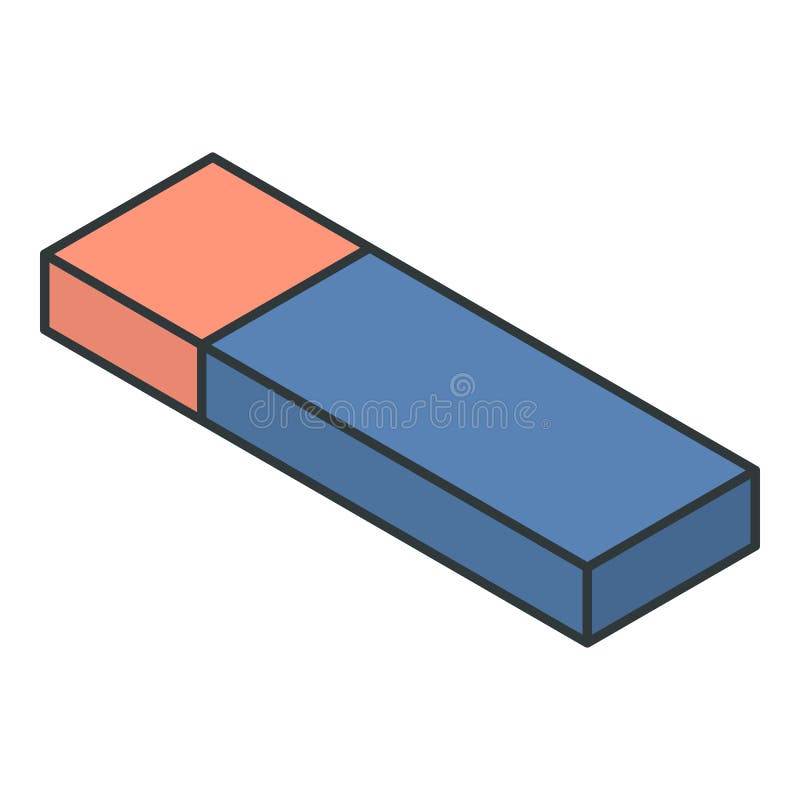 Blue Eraser or Rubber Icon Isolated on Blue Background. White Pennant