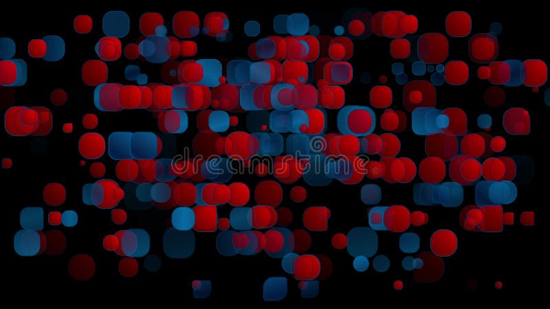 Red and blue geometric elements abstract tech motion background stock illustration